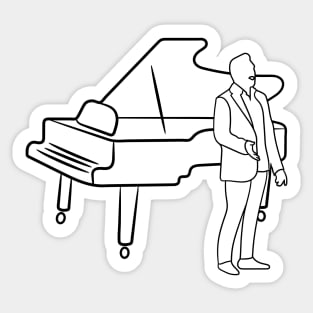 the pianist Sticker